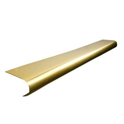 T23-PB Bull nose Cill / Threshold / Sill Cover - Polished Brass - Finger Kick & Cill Plates ...