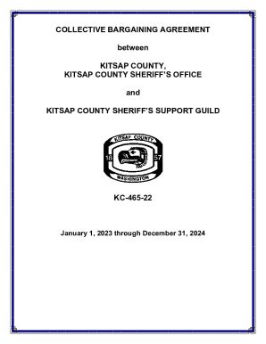 Fillable Online Collective Bargaining Agreement Between Kitsap County