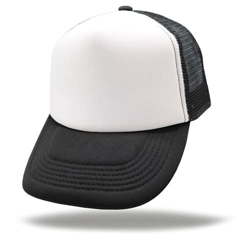 Nuevo Gema Gorra Trucker Visera Curva Frente Blanco De Adulto