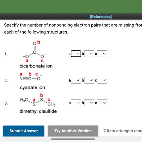 Solved Specify The Number Of Nonbonding Electron Pairs That Chegg