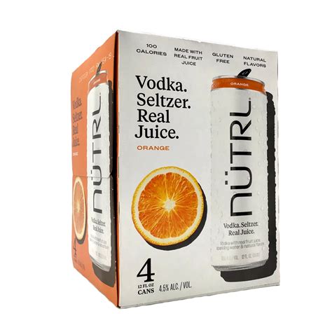 Buy Nutrl Orange Vodka Seltzer Each Fridley Liquor