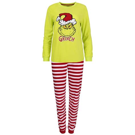 The Grinch Wi Teczna Pi Ama Dla Doros Ych Unisex D Ugi R Kaw Ciep A