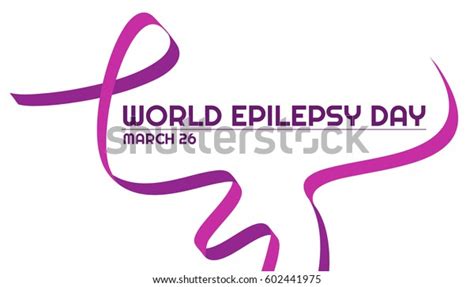 World Epilepsy Day Awareness Ribbon Vector Stock Vector Royalty Free 602441975