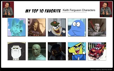 Top 10 Keith Ferguson characters-blank by Toongirl18 on DeviantArt