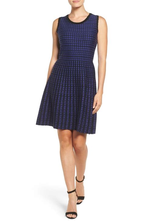 T Tahari Daphine Jacquard Fit And Flare Dress Nordstrom