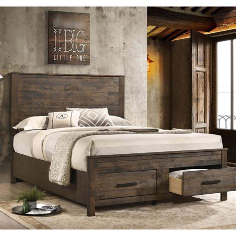 Farmhouse-Style Queen Storage Bed with Solid Legs - Adds Sophistication