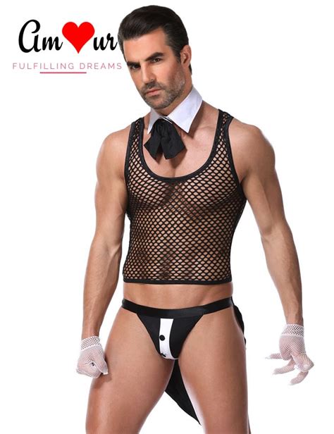 Sexy Male Waiter Costume Lingerie Amour Lingerie