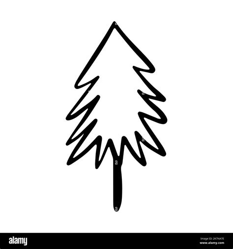 Vector Christmas Tree Outline Icon Stock Vector Image And Art Alamy