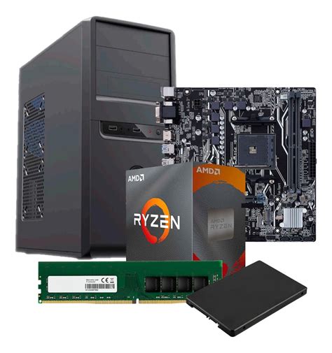 Pc Gamer AMD Ryzen 5 4600g 16gb Ram Disco SSD 480gb Gabinete Kit