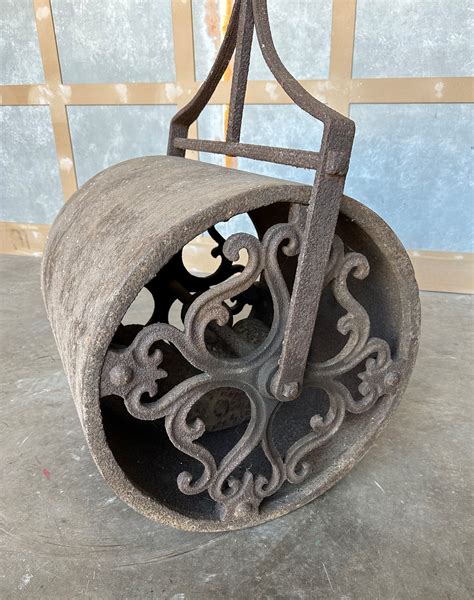 Antique Cast And Wrought Iron Ornate Garden Lawn Roller