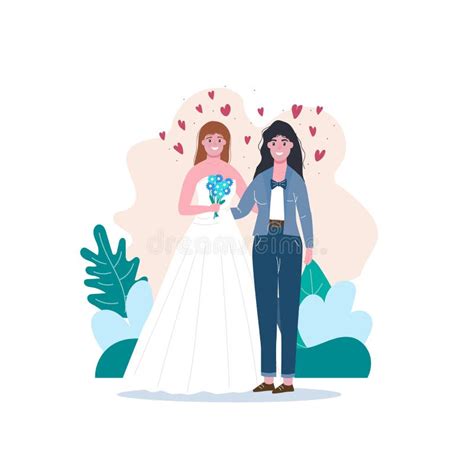Wedding Lesbian Mini Skirt Bride EPS Stock Vector Illustration Of Miniskirt Hands