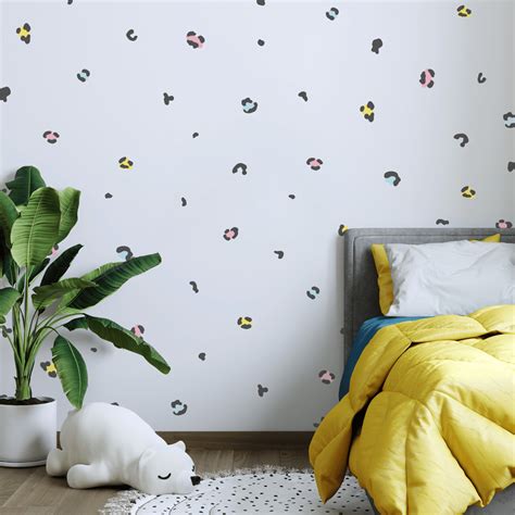 Colourful Leopard Print Wall Sticker Packs Stickerscape