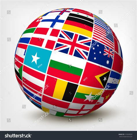 Flags Of The World In Globe Vector Illustration 157639523