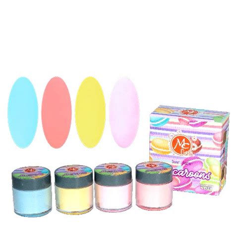 Caja De Polvo Acrilico Sweet Macaroons Pz Mc Nails Collection