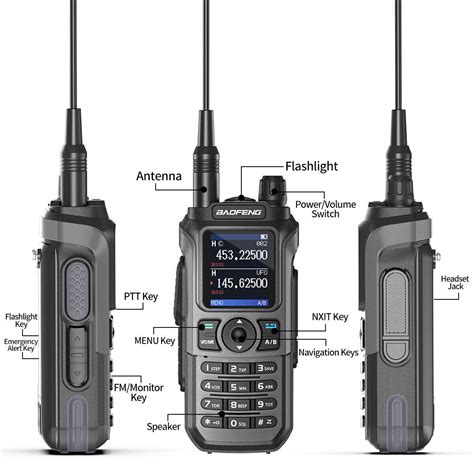 Baofeng Uv Pro V Walkie Talkies Tri Band Ham Two Way Radio Long