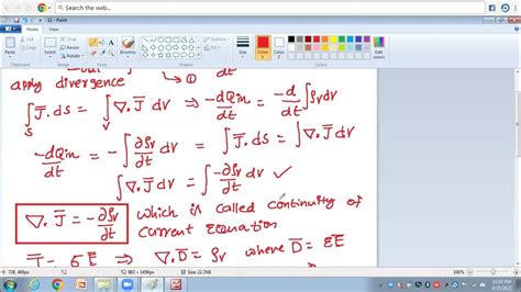 Continuity Equation And Relaxation Time Youtube