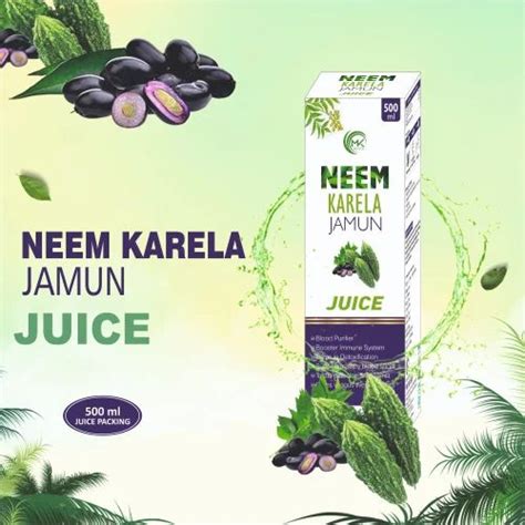 Herbal Neem Karela Jamun Juice 500 Ml Packaging Type Bottle At Rs