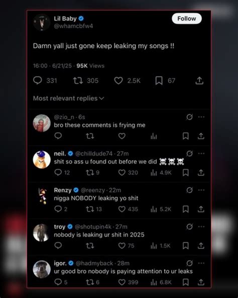 Louaista | Why does no one care about #LilBaby's leaks? Follow