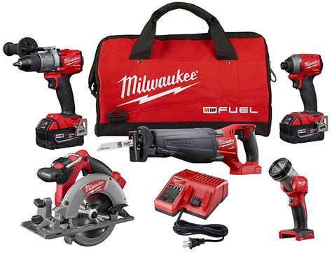 Milwaukee Tool M18 Fuel 18v Lithium Ion Brushless Cordless Combo Kit 5 Tool W 2 50 A