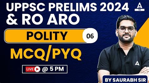 Uppcs Ro Aro Classes Polity Pyq Mcq By Saurabh Sir Adda