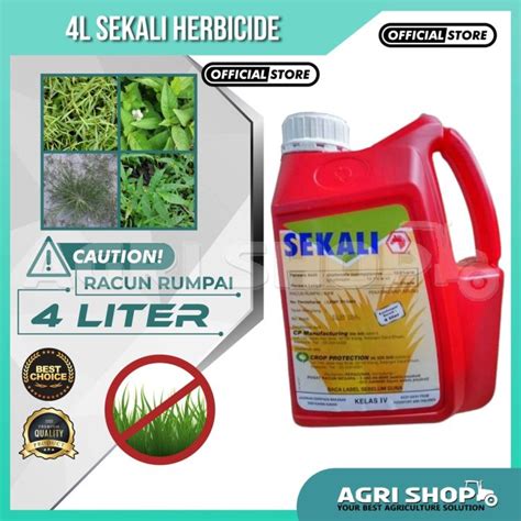 4L Sekali Glyphosate 13 6 Herbicide Racun Rumput 4 Liter Lazada