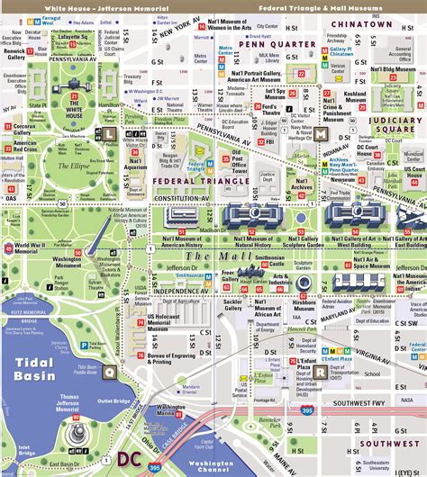 Washington Dc Metro Map With Street Overlay