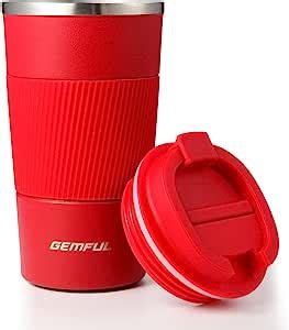 Gemful Travel Mug Stainless Steel Tumbler Double Vacuum Heat Insulation