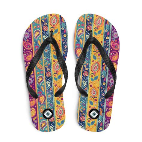 Indian Whimsical Paisley Flip Flops The Global Wanderer