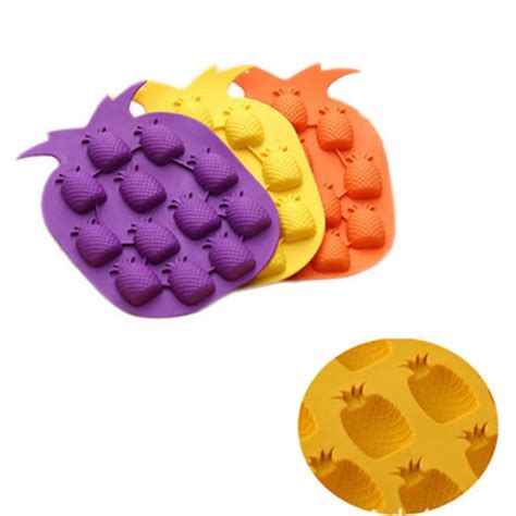 TAOXIBEI Creative Silicone Ice Mold Fruit Ice Cube Tray Pineapple ...