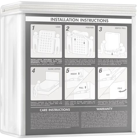 Hospitology Products Mattress Encasement Zippered Bed Bug Dust Mite