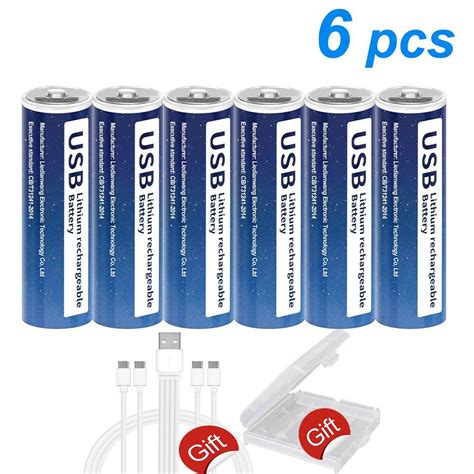 Palo V Aa Li Ion Battery Mwh Aa Rechargeable Battery Usb Aa