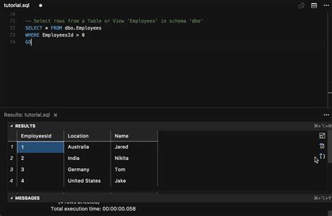 Transact Sql With Visual Studio Code