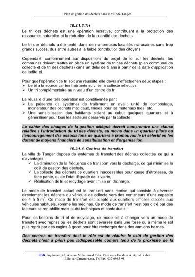 Plan de gestion des déch