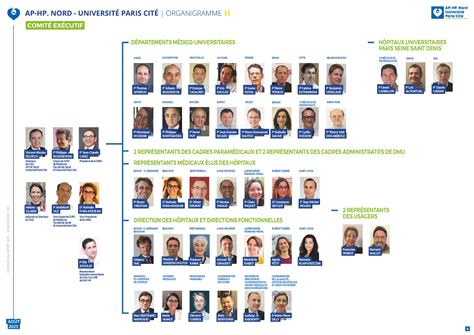 Les organigrammes du GHU AP HP Nord Université Paris Cité Hôpital