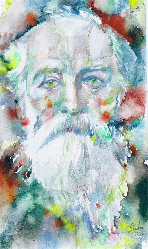 John Burroughs Watercolor Portrait 1 Painting By Fabrizio Cassetta