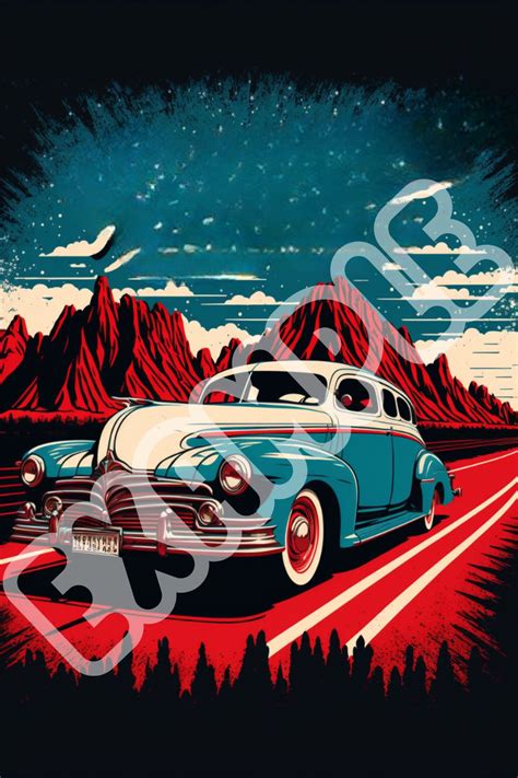 Art Deco Car Poster