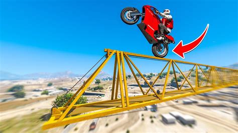 Epic Motorbike Crane Stunt Gta Stunts Fails Youtube