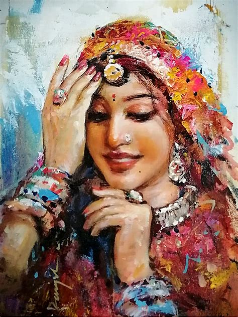 Rajasthani Lady In Traditional Wear Exotic India Art