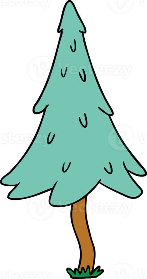 Hand Drawn Cartoon Doodle Of Woodland Pine Trees 44908335 Png