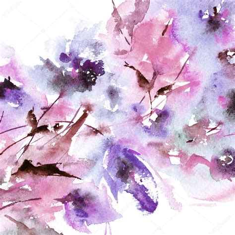 Watercolor Floral Background Stock Photo By Oaurea