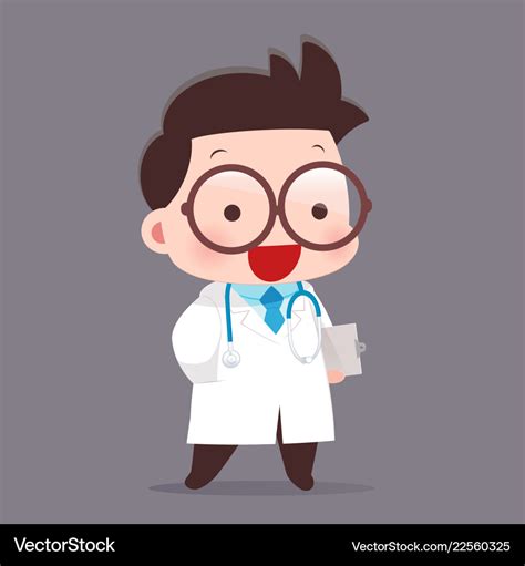 Cartoon Young Male Doctor Royalty Free Vector Image