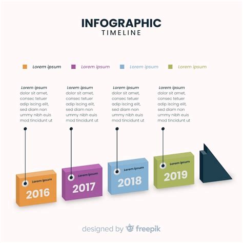 Infographic Tijdlijn Achtergrond Gratis Vector