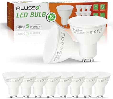 Alusso Gu10 Led Lampe 5w Gu10 Spotlight Warmweiß 3000k 400 Lumen