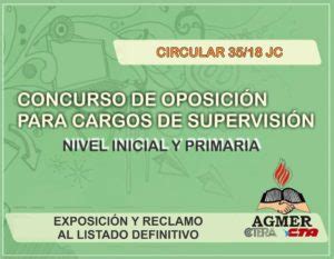 Circular Exposici N Y Reclamos Al Listado Definitivo