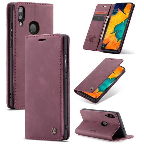 CaseMe Samsung Galaxy A40 Wallet Kickstand Magnetic Case Red