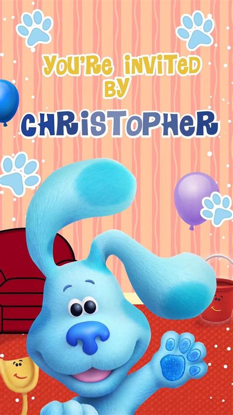 Blues Clues You Birthday Party Invitation Las Pistas De Blue