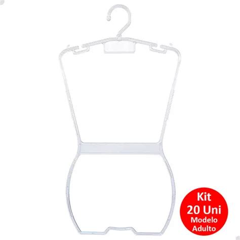 Kit 20 Cabide Corpo Silhueta Adulto Acrílico Transparente MercadoLivre