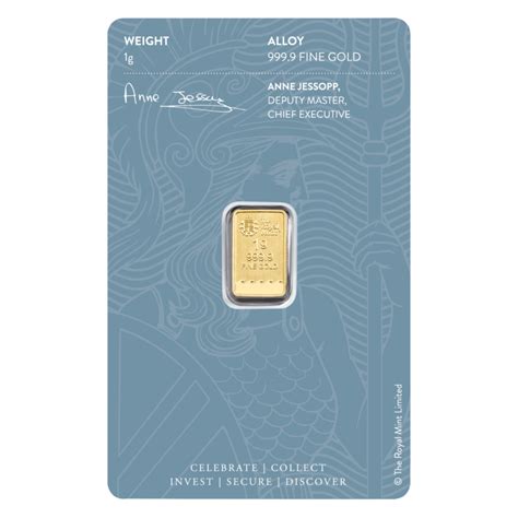 Sztabka 1 g Złota The Royal Mint Britannia Smocza Mennica