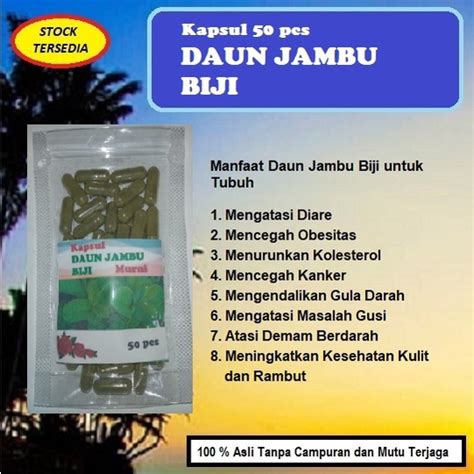 Jual Kapsul Daun Jambu Biji 50 Pcs Shopee Indonesia