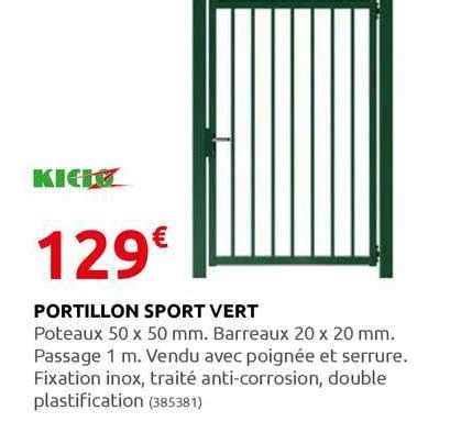 Promo Portillon Sport Vert Kido Chez Rural Master ICatalogue Fr